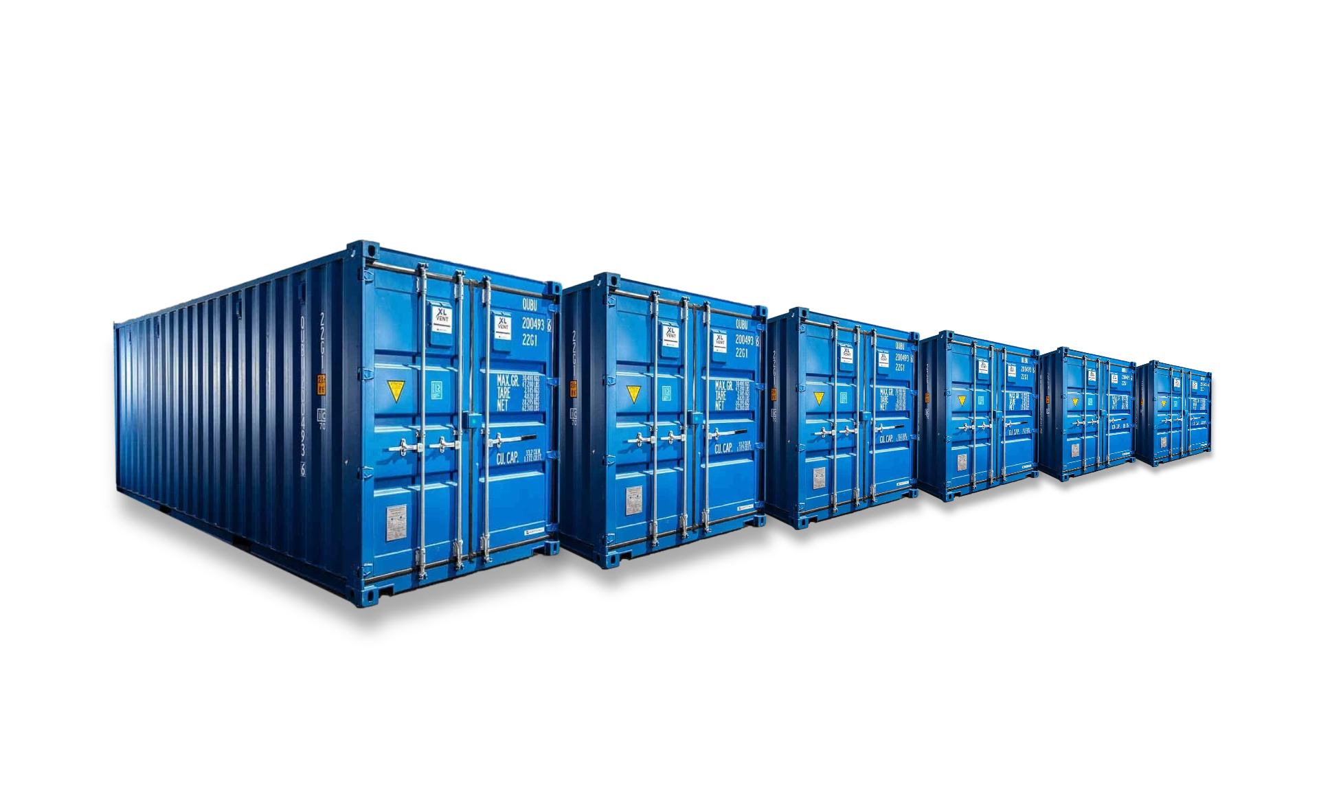 20ft container row Self-storage containers